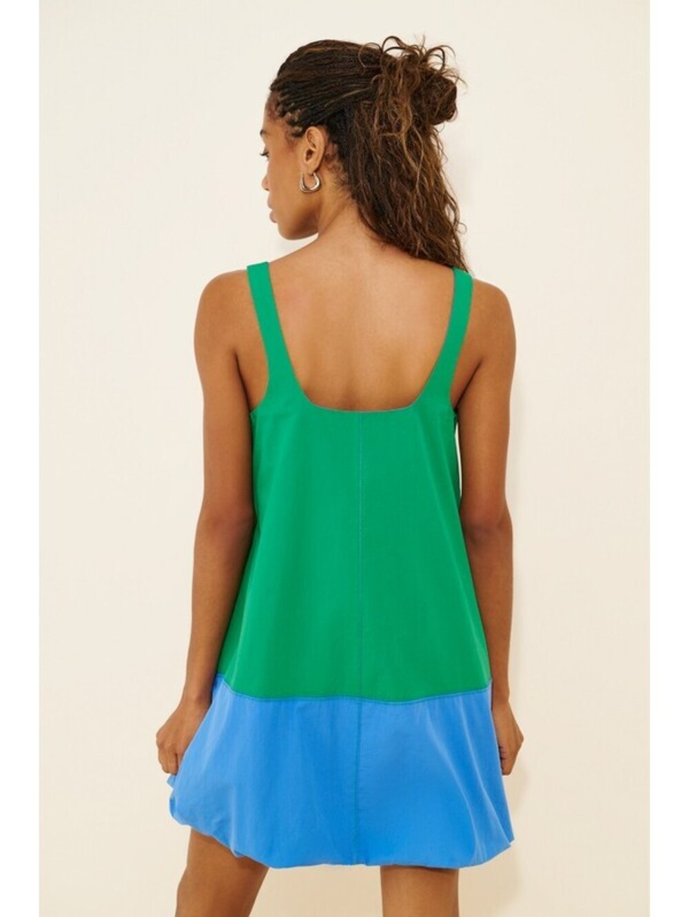 Anthropologie x Maeve - Blue & Green Colorblock Sleeveless Mini Dress, Size XL